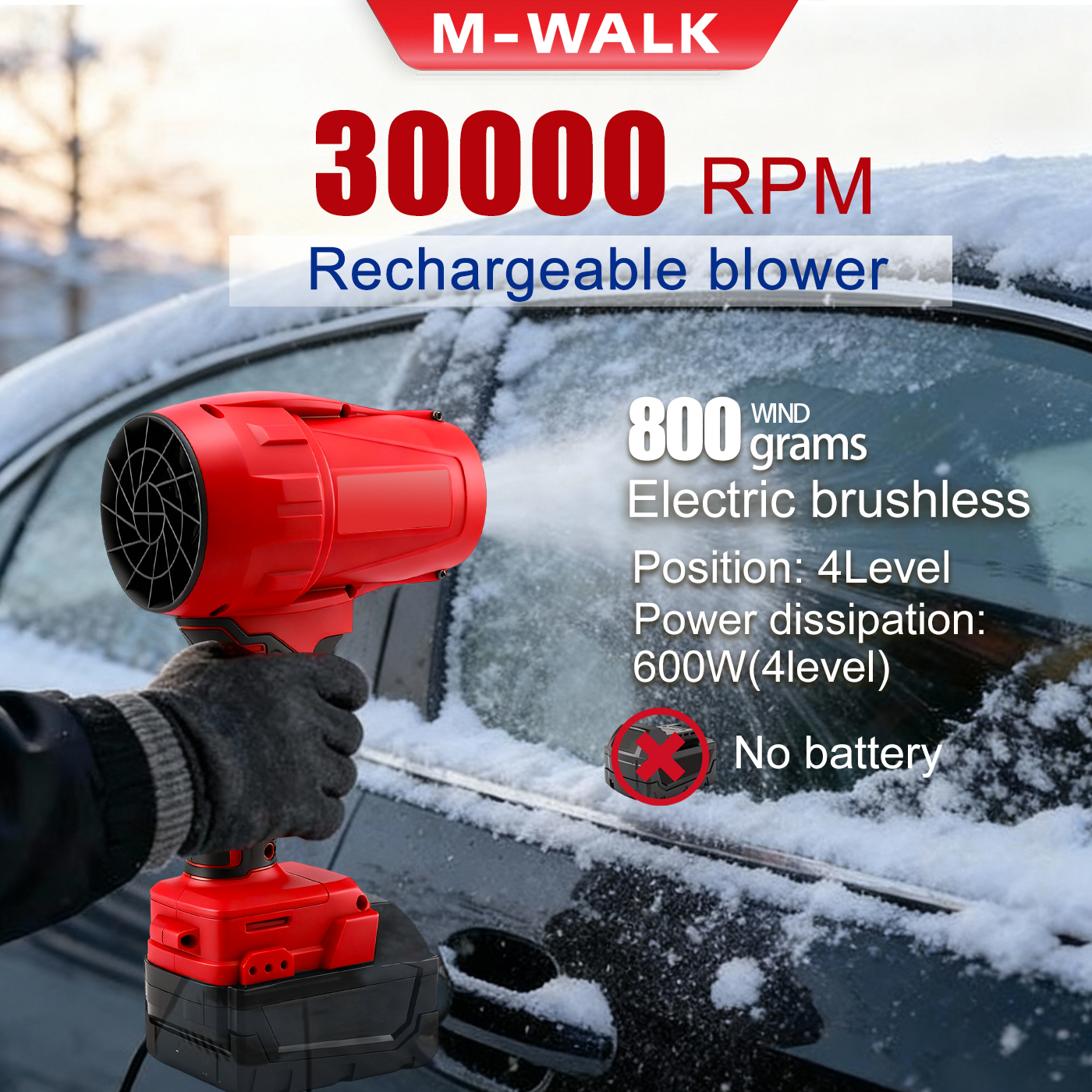 Dryer Car Blower - Souffleur électrique sans fil 200M/S, ventilateur
