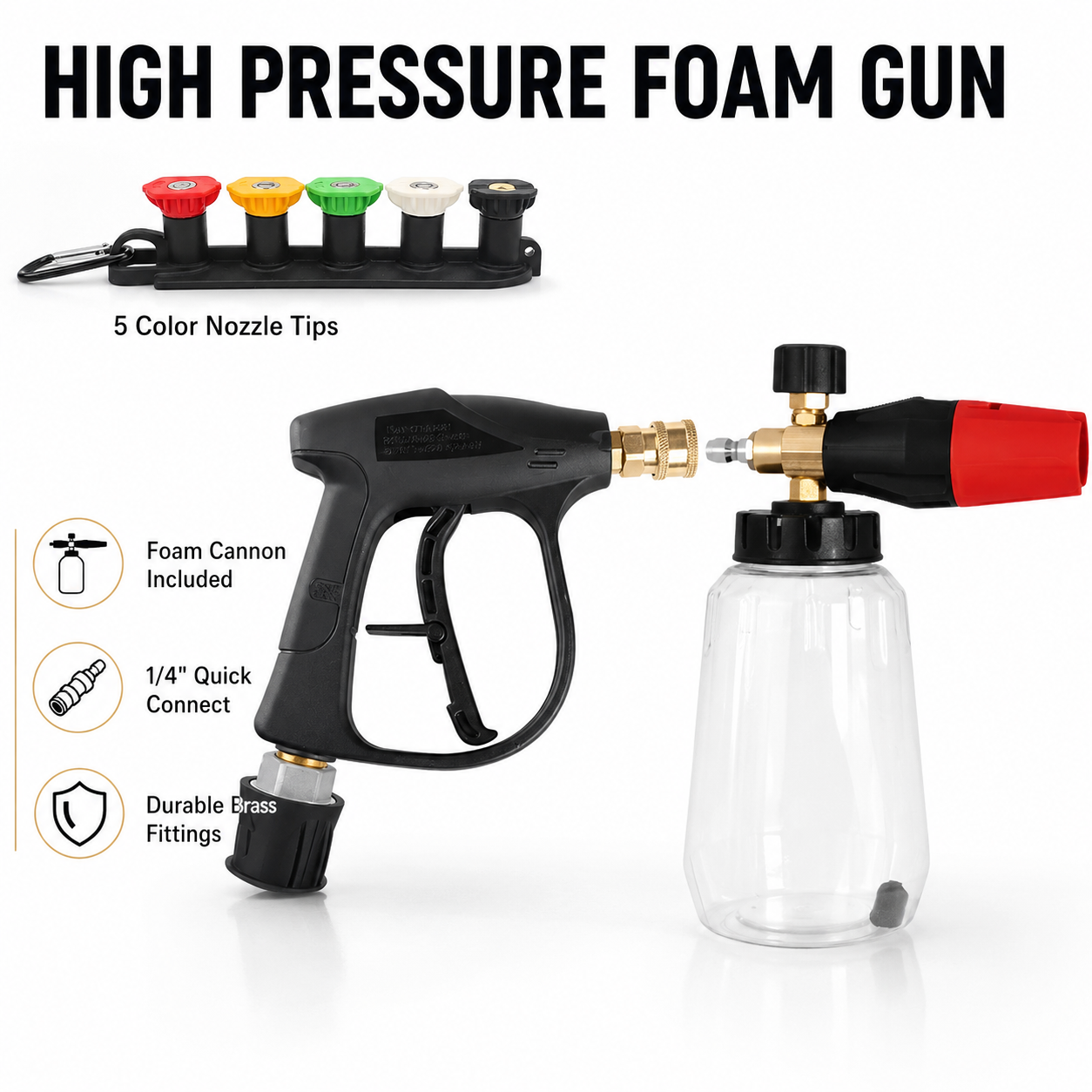 Pressure Washer Foam Gun - Kit canon à mousse et pistolet