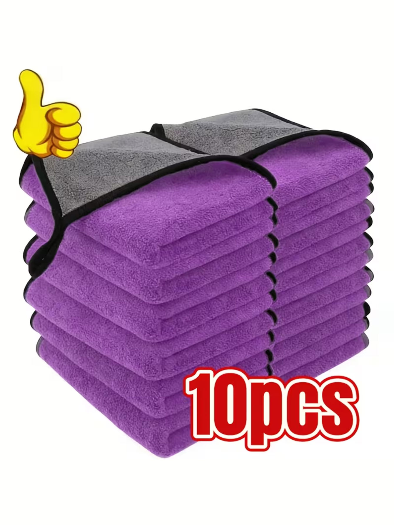 Microfiber Towel Detailing - Lot de 10 chiffons de nettoyage