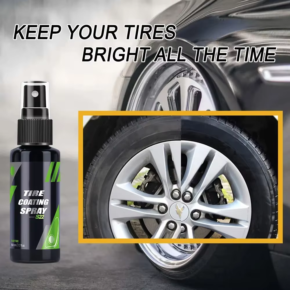 Car Wax Ceramic Coating - S22 noir voiture pneu noircissement revêtement