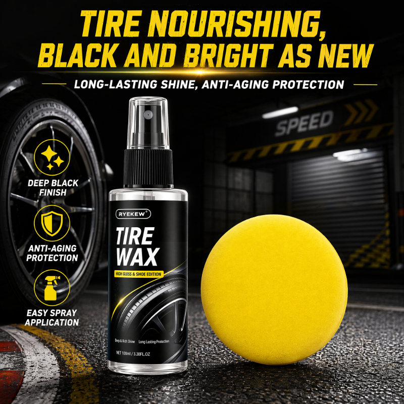 Tire Shine Spray Sealant - Spray d'entretien des pneus, Restaurateur de