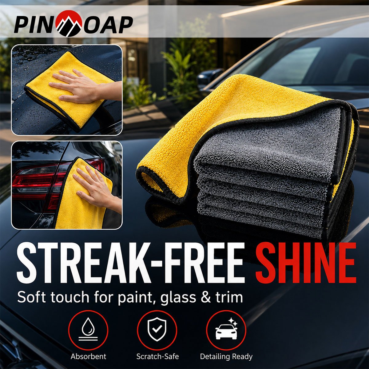 Microfiber Towel Detailing - PINMOAP – chiffon de nettoyage en