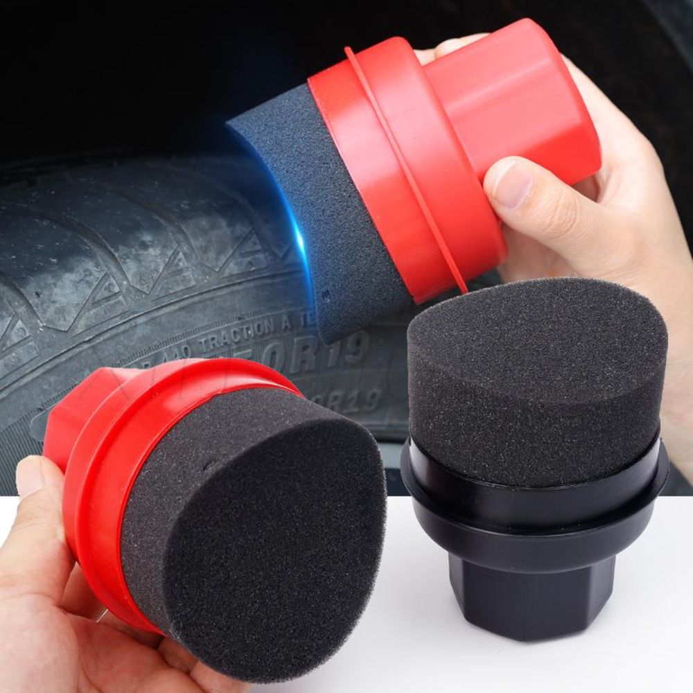 Wax Applicator Pad - Éponge de polissage de pneus incurvée