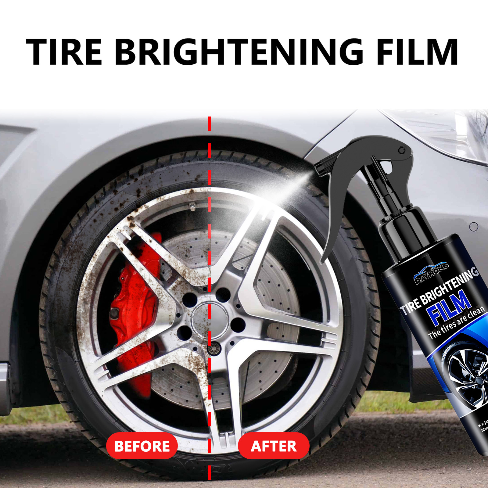 Tire Shine Spray Sealant - Spray de revêtement brillant pour pneus