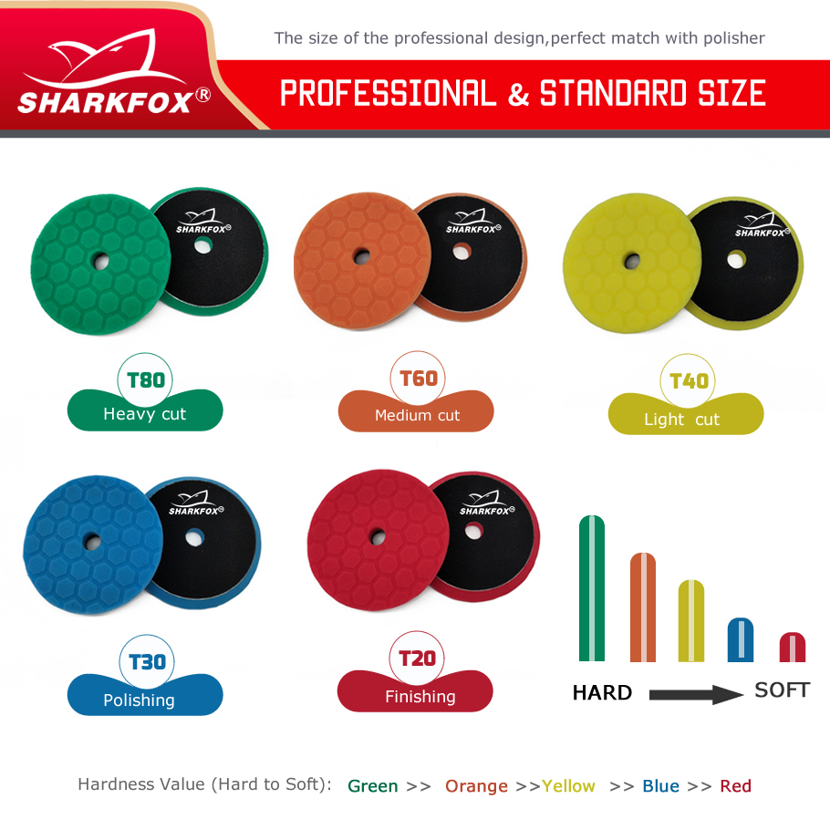 Sharkfox 5 pièces/ensemble 5 p - Polish Pad Set Buffer avis et prix