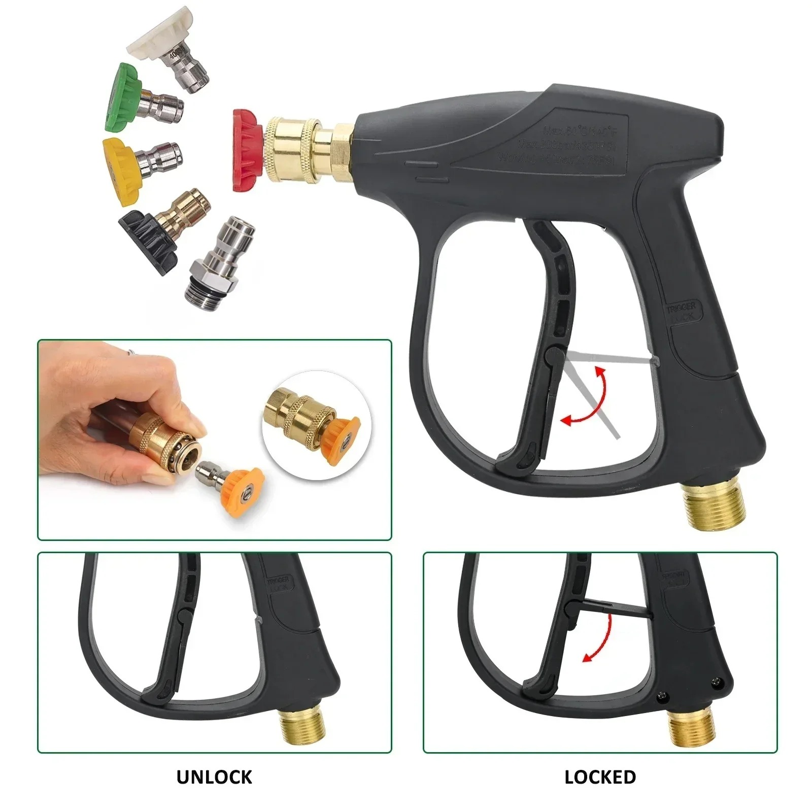 Kit canon à mousse et pistolet - Pressure Washer Foam Gun avis et prix