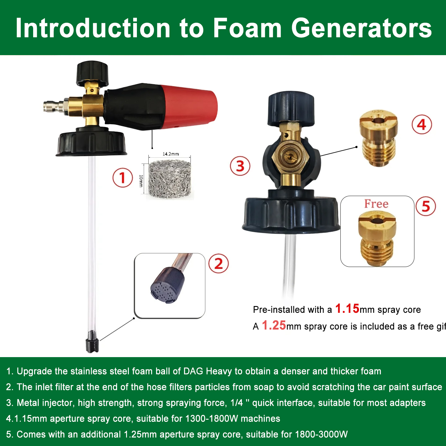 Kit de lance à mousse pour nei - Pressure Washer Foam Gun avis et prix