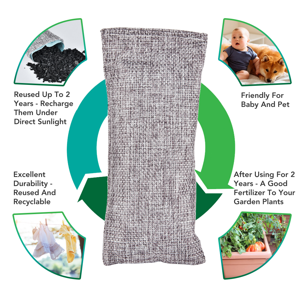 Sacs en charbon de bambou natu - Odor Eliminator Car avis et prix