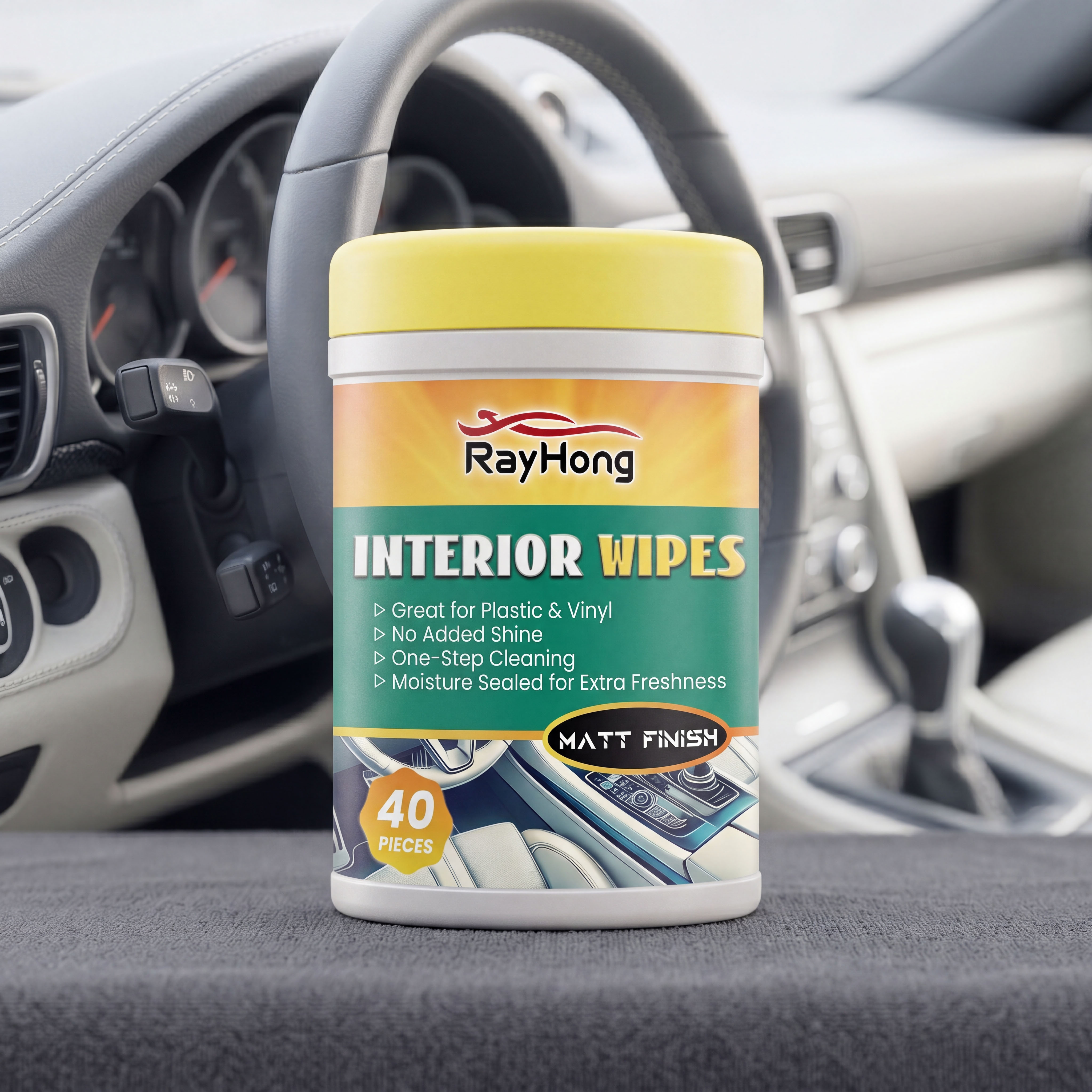 Lingettes Nettoyantes RAYHONG  - Leather Cleaner Interior avis et prix