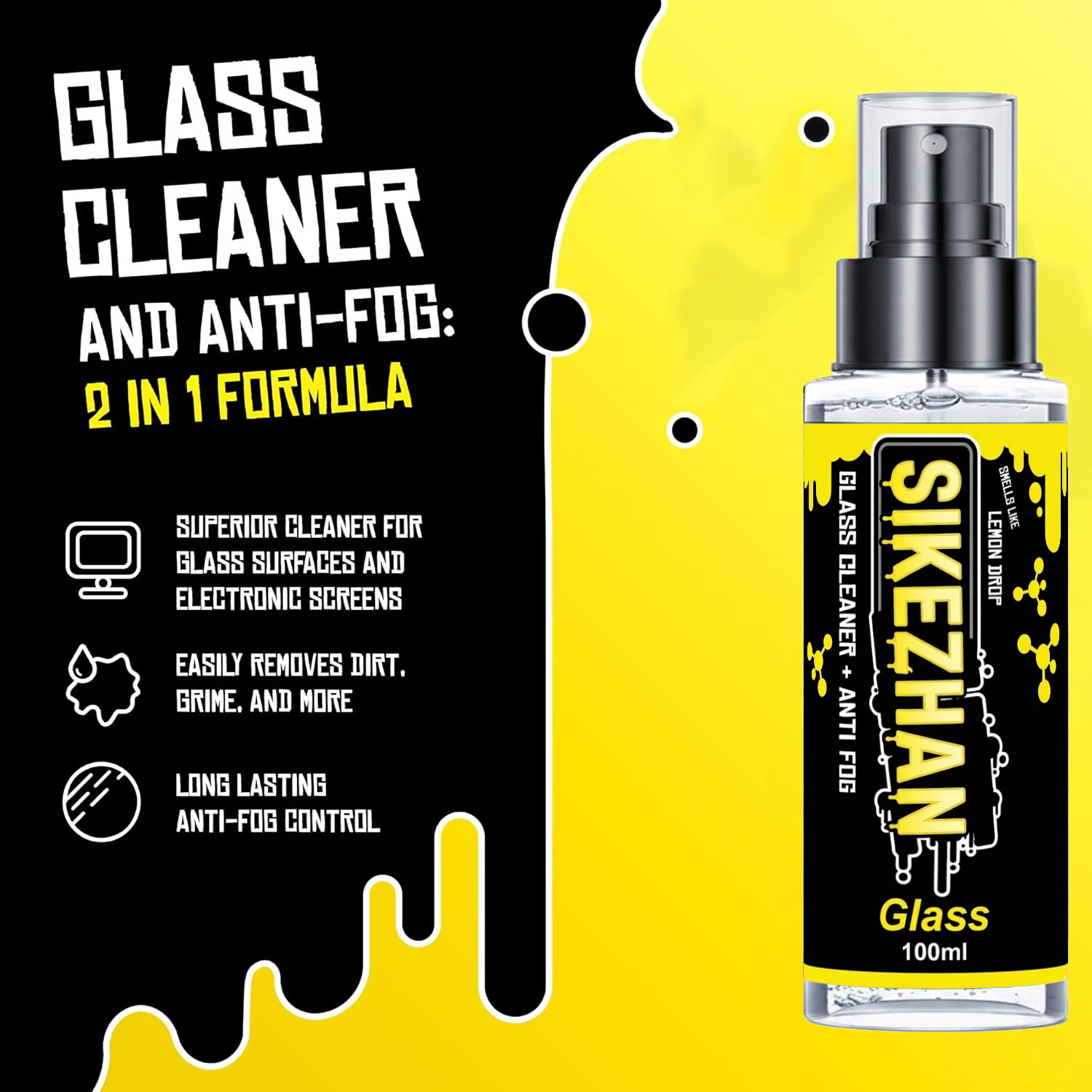 Spray anti-buée et nettoyant p - Glass Cleaner Streak avis et prix
