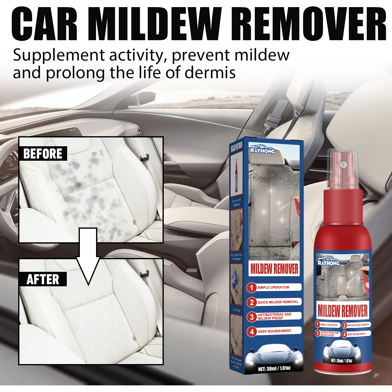 Spray anti-moisissure pour voi - Seat Cleaner Fabric avis et prix