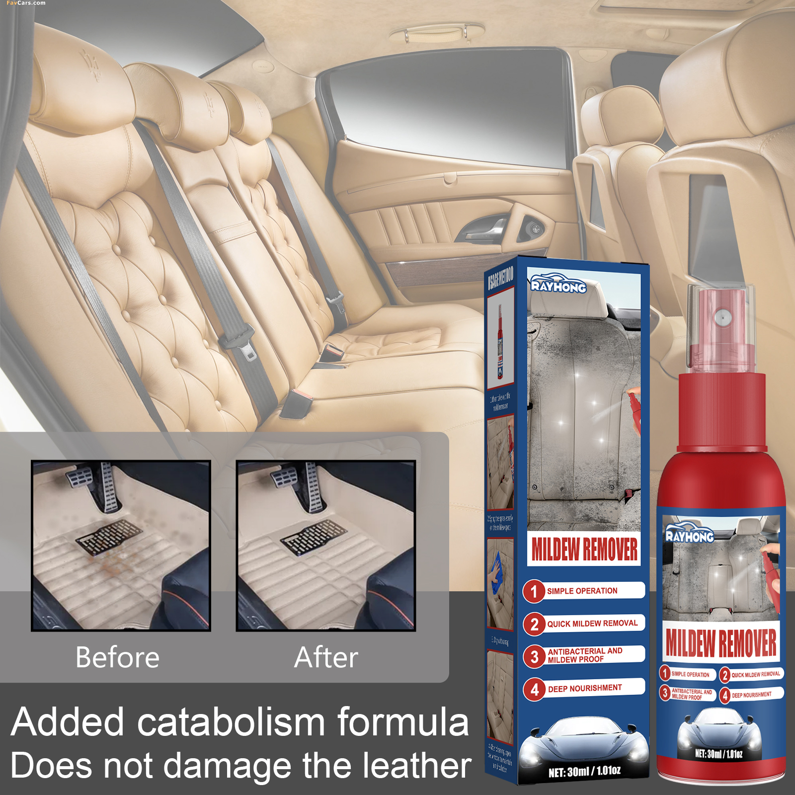Spray anti-moisissure pour voi - Seat Cleaner Fabric avis et prix