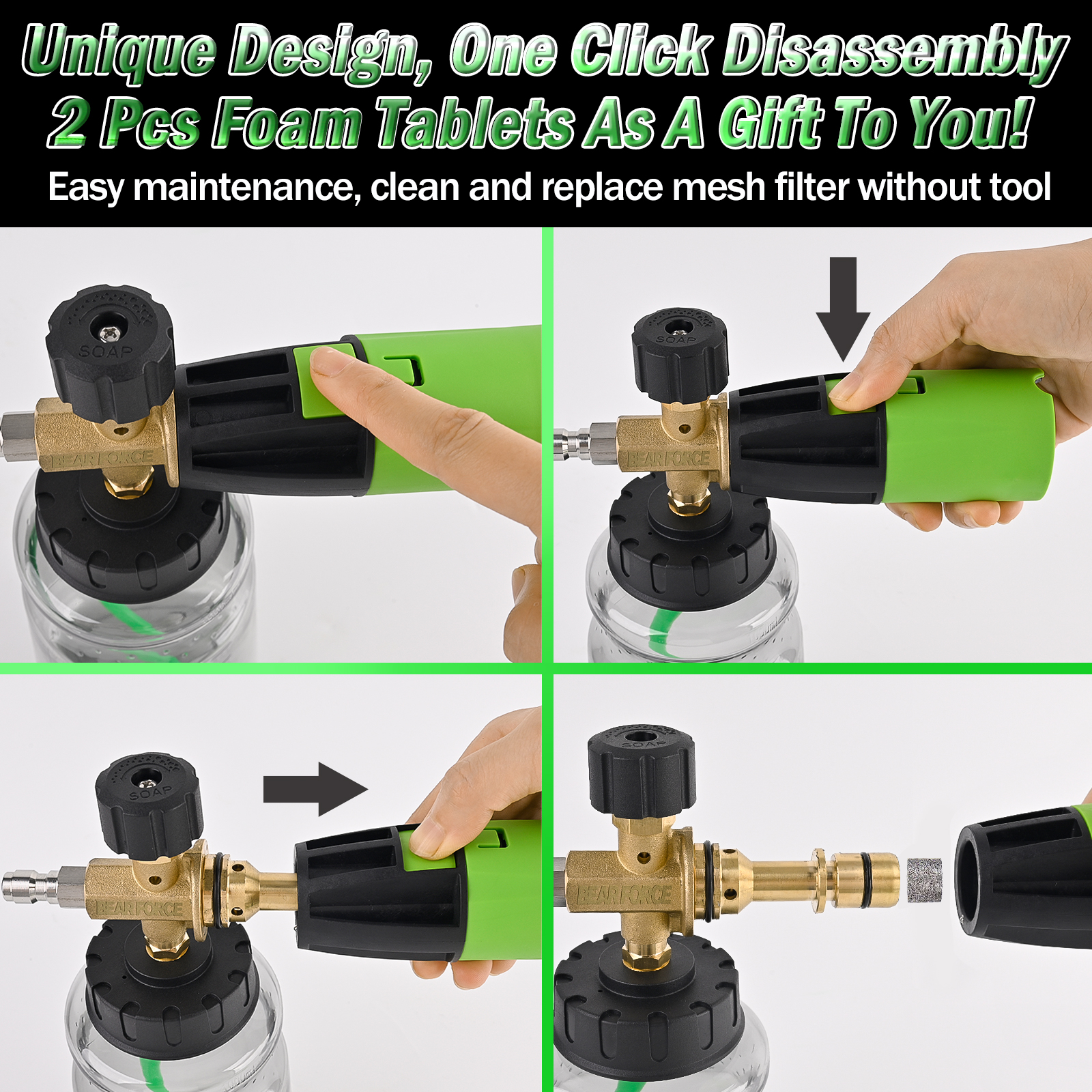 BEAR FORCE Ensemble canon à mo - Pressure Washer Foam Gun avis et prix